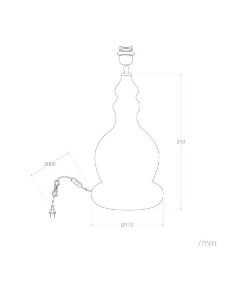 Lampe à Poser Terracota Ø330 mm Jara ILUZZIA