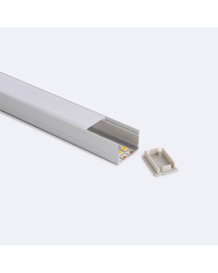 Profilé Aluminium en Saillie 2m Pour Ruban LED Double jusqu'à 22 mm