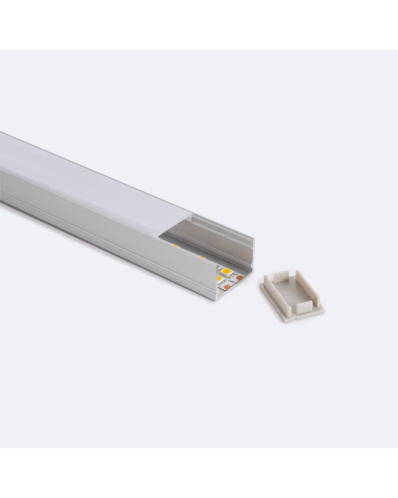 Profilé Aluminium en Saillie 2m Pour Ruban LED Double jusqu'à 22 mm