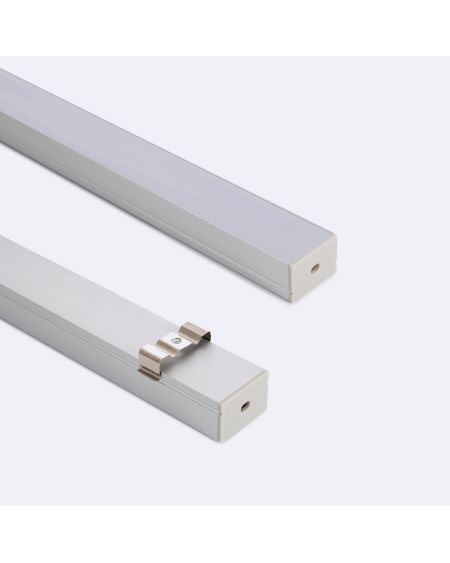 Profilé Aluminium en Saillie 2m Pour Ruban LED Double jusqu'à 22 mm