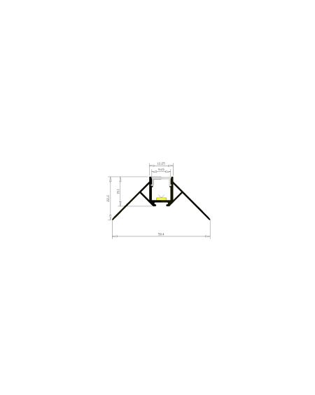 Profilé Aluminium Intégration Plâtre/Placo pour Angle Extérieur Ruban LED jusqu'à 9 mm