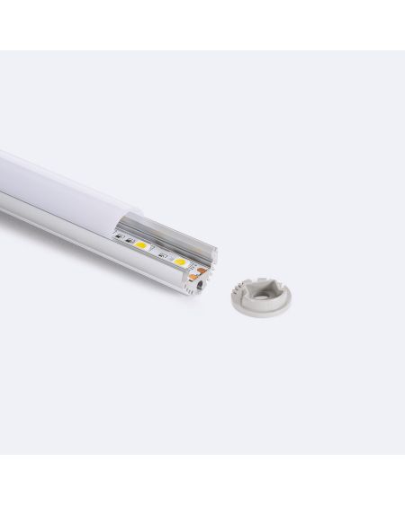 Profilé Aluminium Rond Suspension et en Saillie pour Ruban LED 11mm