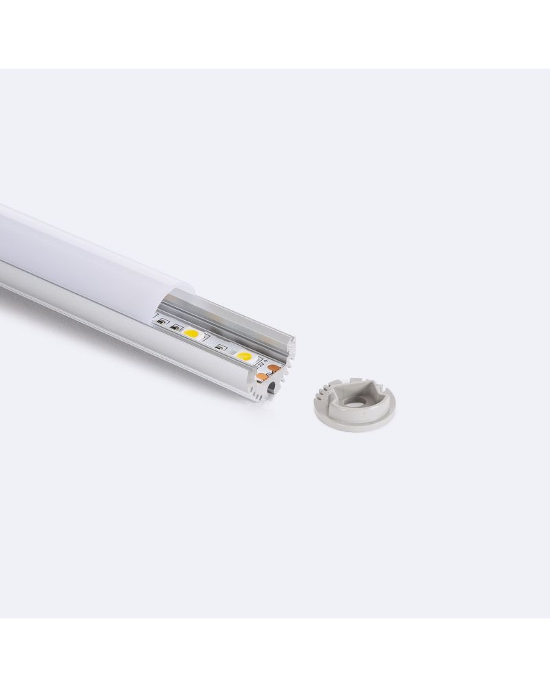 Profilé Aluminium Rond Suspension et en Saillie pour Ruban LED 11mm