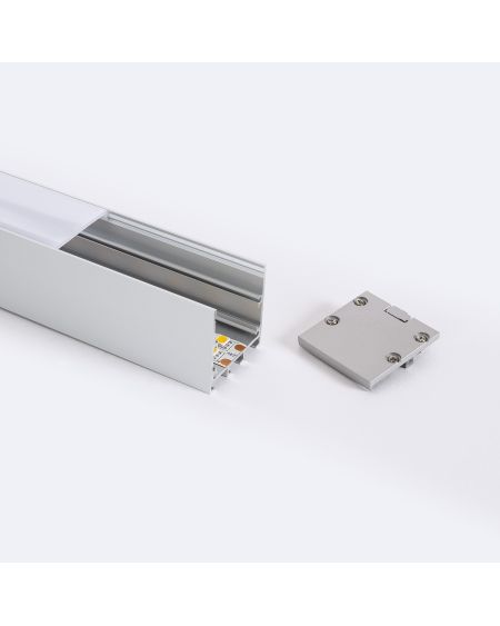 Profilé Aluminium en Saillie et Suspendu 2m pour Ruban LED jusqu'à 24 mm