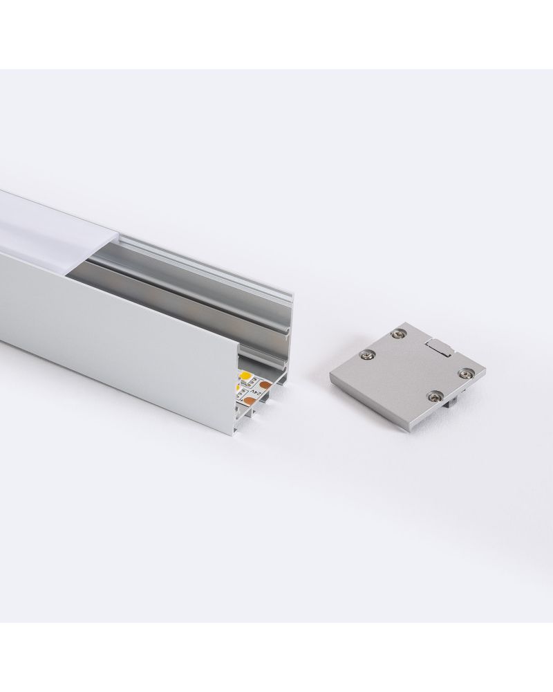 Profilé Aluminium en Saillie et Suspendu 2m pour Ruban LED jusqu'à 24 mm