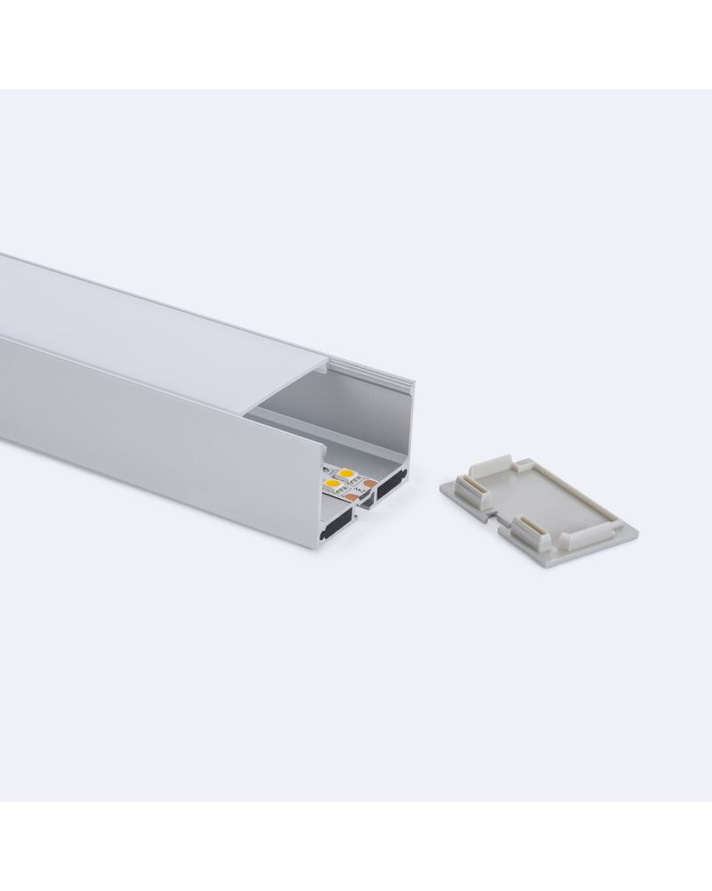 Profilé Aluminium de Grande Taille, Suspendu et en Saillie Pour Ruban LED jusqu'à 45 mm