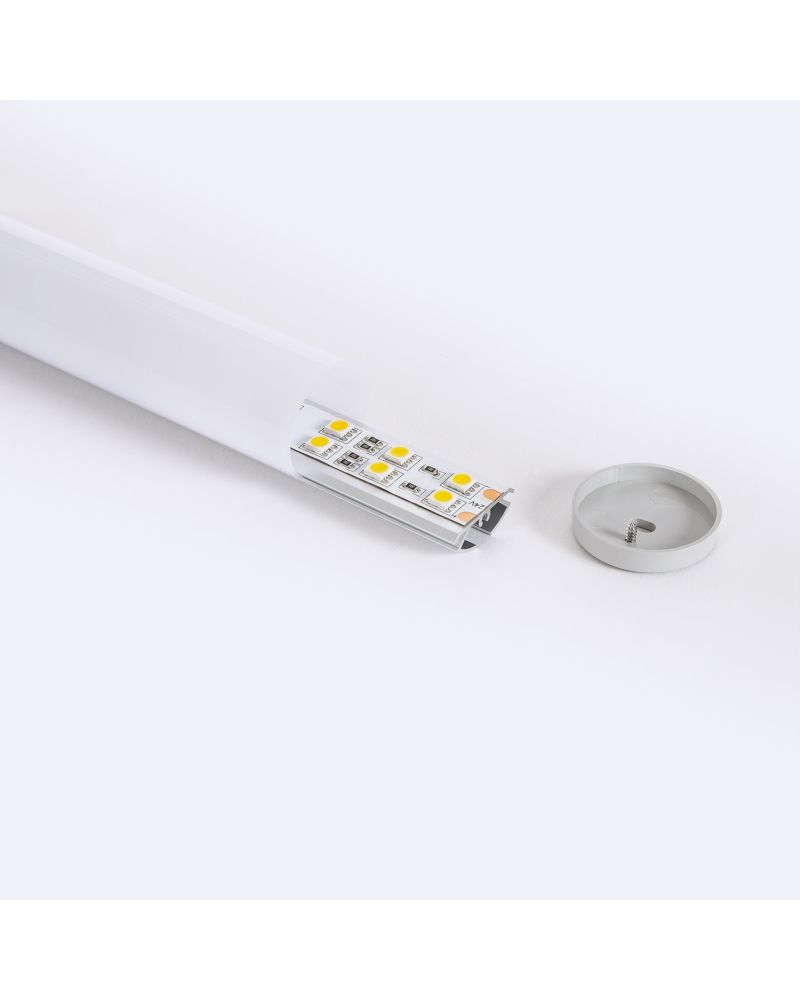 Profilé Aluminium Rond Suspendu 2m Pour Ruban LED jusqu'à 16 mm