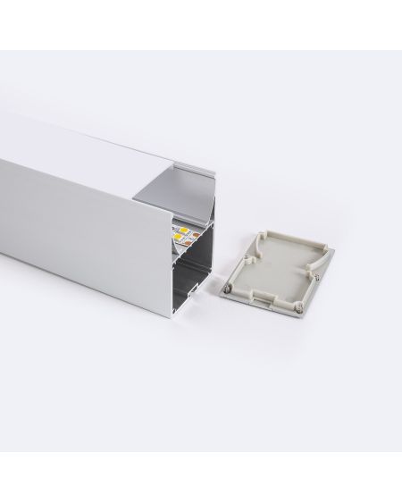 Profilé Aluminium Sixe en Saillie et Suspendu 2m Pour Ruban LED jusqu'à 22 mm