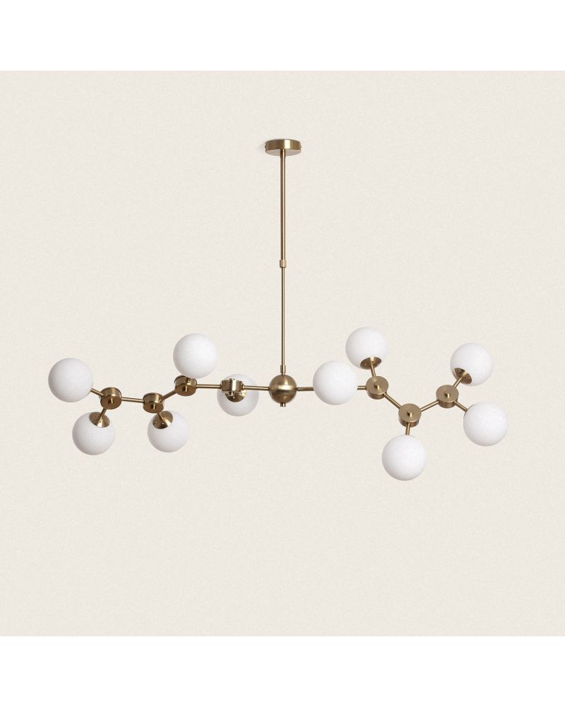 Plafonnier Métal et Verre Moonlight Brass Large 10 Spots Plafonnier Métal et Verre Moonlight Brass Large 10 Spots