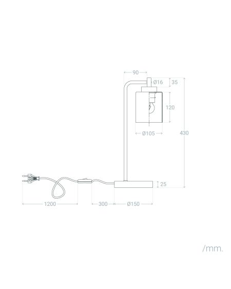 Lampe à Poser Métal et Verre Joile
