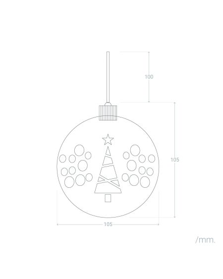 Boule Noël LED Porcelaine avec Piles Estella