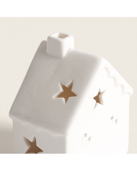 Maisonnette de Noël LED Céramique à Piles Bianca