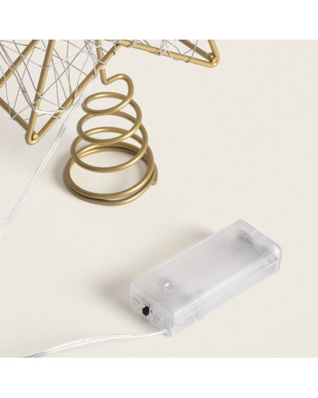 Étoile LED Métal pour Sapin de Noël à Piles Bellen
