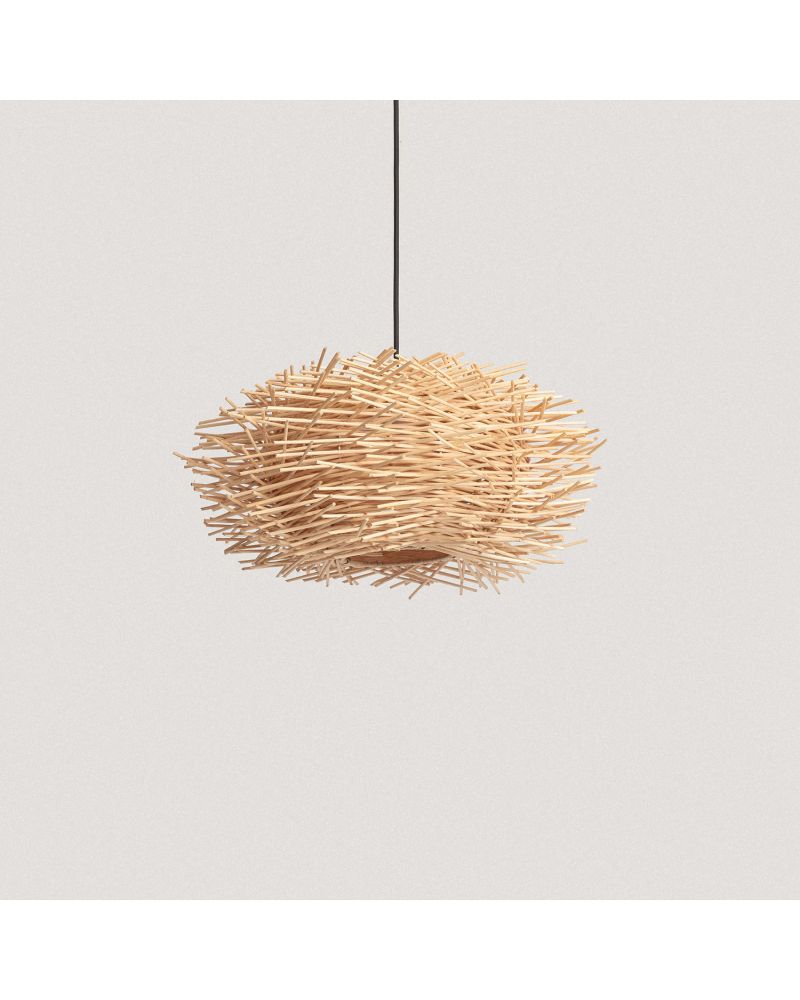Lampe suspendue en rotin Nulko ILUZZIA