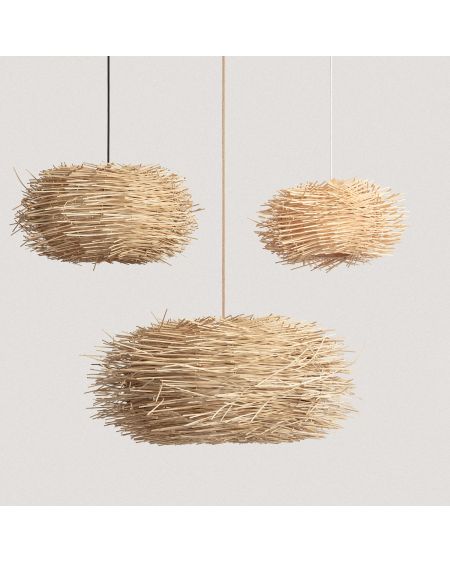 Lampe suspendue en rotin Nulko ILUZZIA