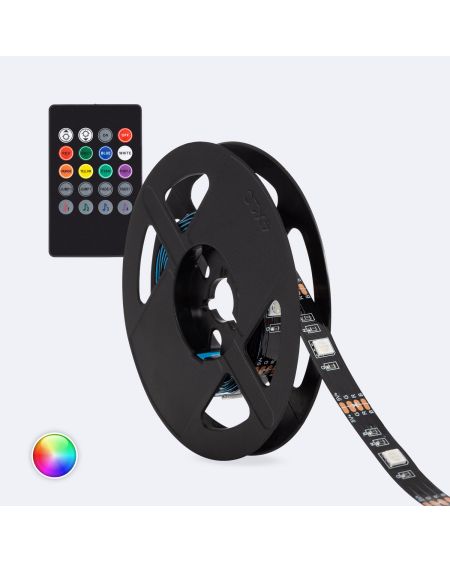 kit Ruban LED RGB 5V DC 24LED/m avec USB pour Télévision 2m IP20