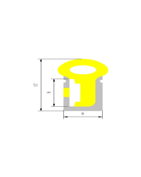 Tube Silicone LED Flex Encastré pour Ruban jusqu'à 8 mm EL0817
