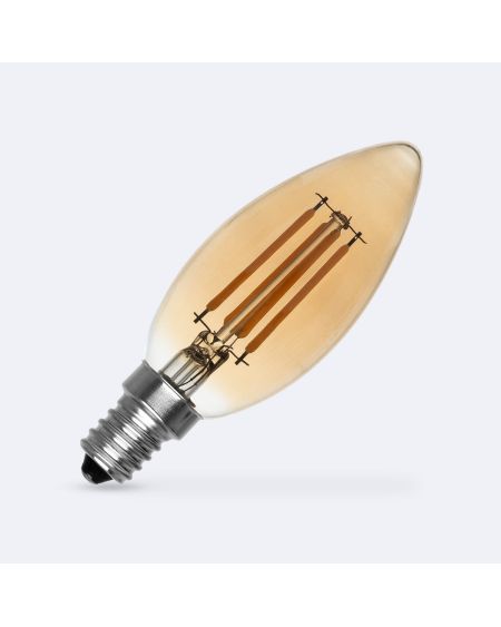 Ampoule LED Filament E14 4W 470 lm C35 Bougie Gold