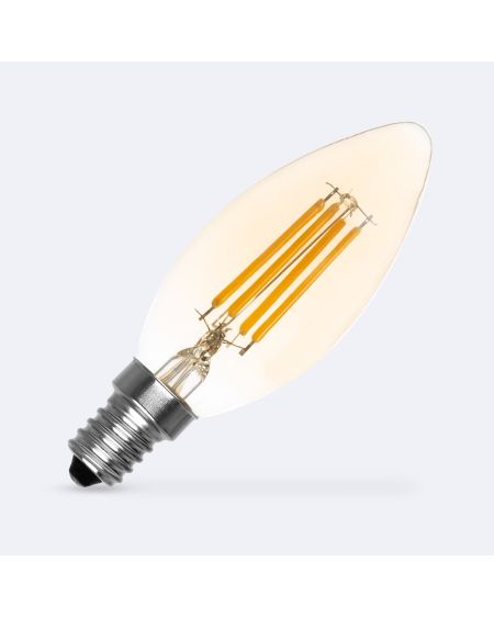 Ampoule LED Filament E14 4W 470 lm Dimmable C35 Bougie Gold