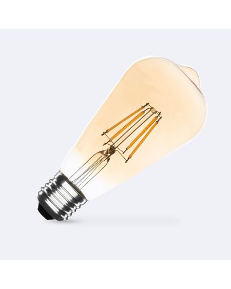 Ampoule LED Filament E27 6W 720lm Dimmable ST64 Gold