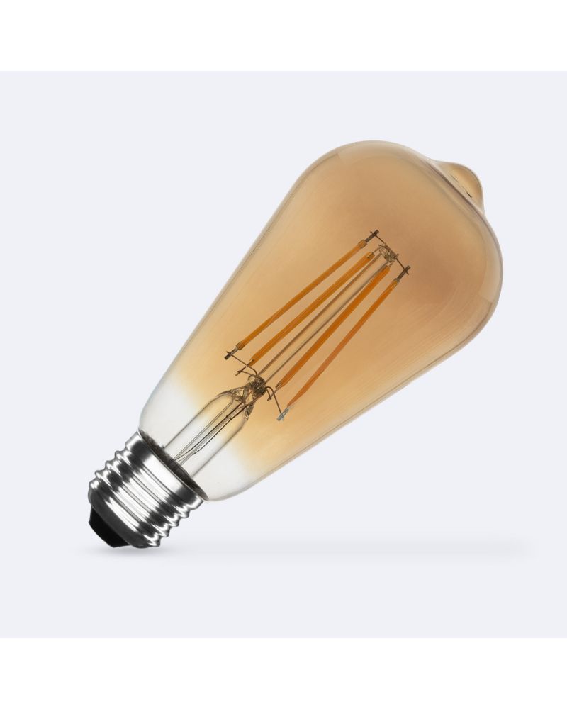 Ampoule LED Filament E27 8W 720 lm ST64 Gold Ampoule LED Filament E27 8W 720 lm ST64 Gold