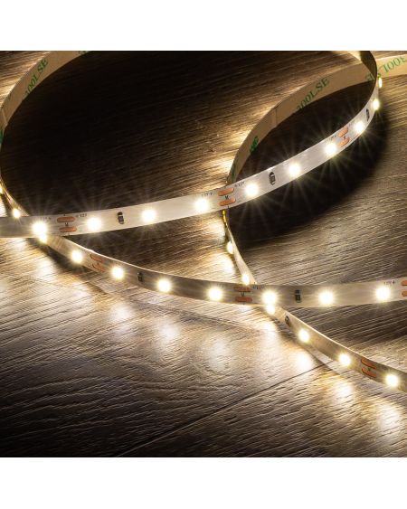 Ruban LED 12V DC SMD2835 60LED/m 5m IP20 Largeur 10mm Coupe 5cm