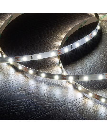 Ruban LED 12V DC SMD2835 60LED/m 5m IP20 Largeur 10mm Coupe 5cm