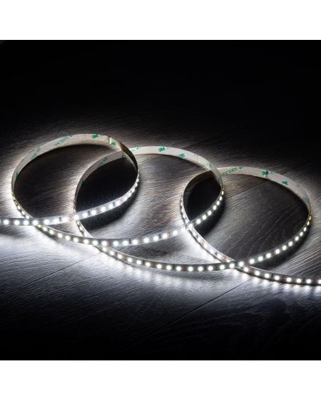 Ruban LED 12V DC SMD2835 120LED/m 5m IP20 Largeur 8mm Coupe 5cm