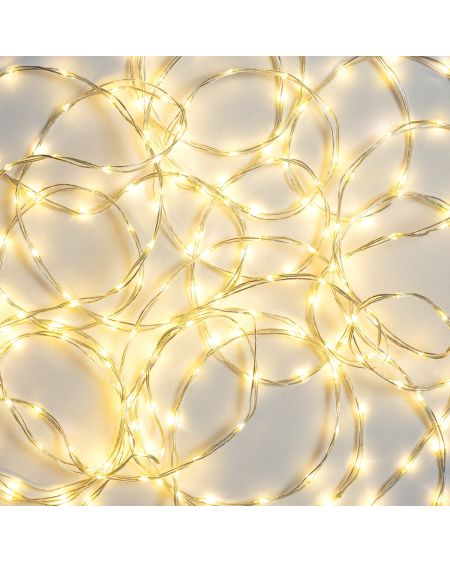 Guirlande LED Extérieure Transparente Blanc Chaud 18 m