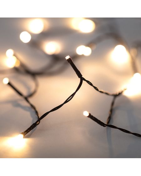 Guirlande LED Extérieure Câble Noir à Piles 1.8m