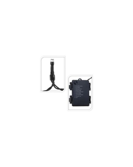 Guirlande LED Extérieure Câble Noir à Piles 7.5m