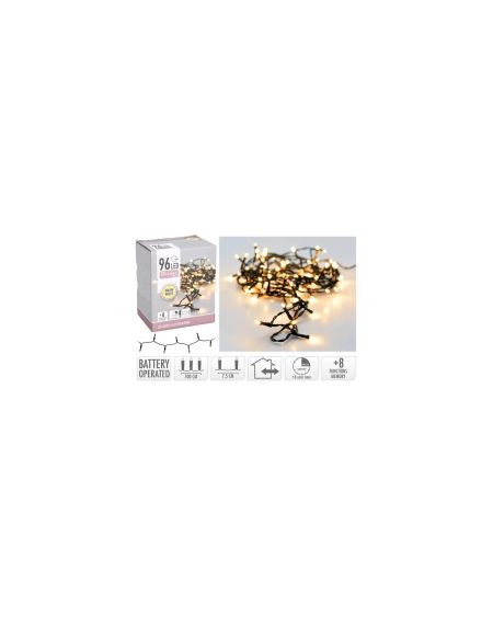 Guirlande LED Extérieure Câble Noir à Piles 7.5m