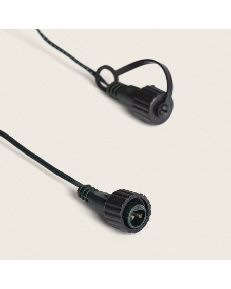 Extension 6 m pour Rideaux Guirlande LED Extérieurs Câble Noir