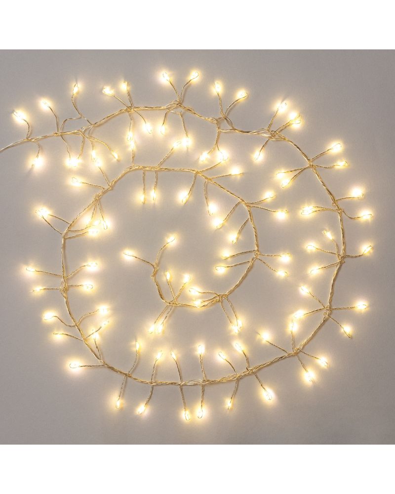 Guirlande LED Alambre Chrome à Piles Racimo 1m