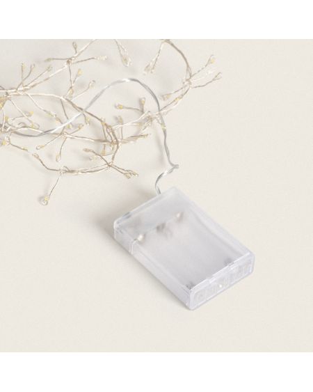 Guirlande LED Alambre Chrome à Piles Racimo 1m