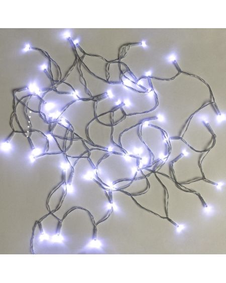 Guirlande Câble LED à Pile et Minuterie Blanc Froid de 5 m
