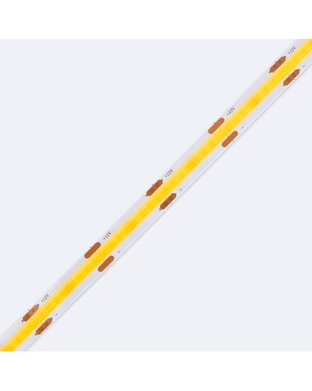 Ruban LED 12V DC COB 320 LED/m 5m IP20 CRI90 Largeur 8mm Coupe tous les 2,5cm