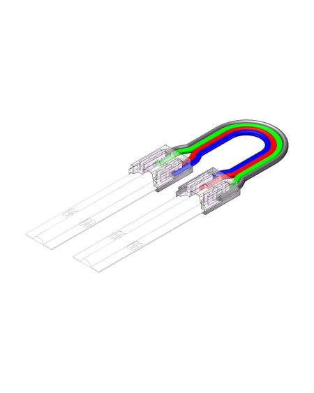 Connecteur HIPPO Double avec câble pour Ruban LED RGBIC COB 24V DC IP20 Largeur 10mm