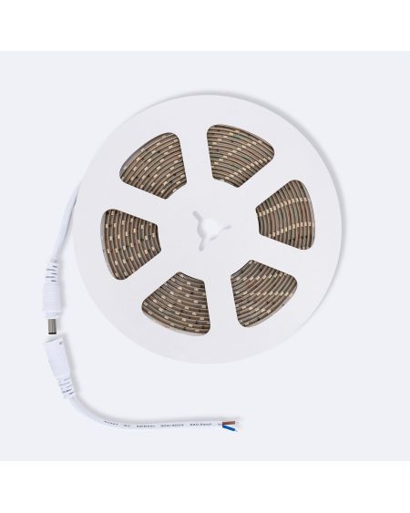 Ruban LED 24V DC SMD2835 60LED/m 5m IP65 Largeur 8mm Coupe 10cm