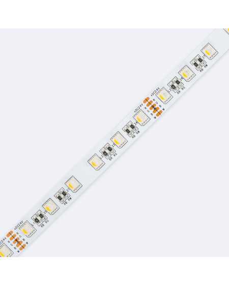 Ruban LED RGBW 24V DC SMD5050 60LED/m 5m IP20 Largeur 12mm Coupe 10cm