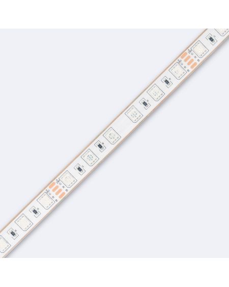 Ruban LED RGB 24V DC SMD Silicone FLEX 60LED/m 5m IP68 Largeur 10mm Coupe tous les 10cm
