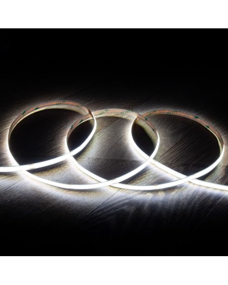 Ruban LED COB 24V DC 320 LED/m 5m IP20 CRI90 Largeur 8mm Coupe 5 cm