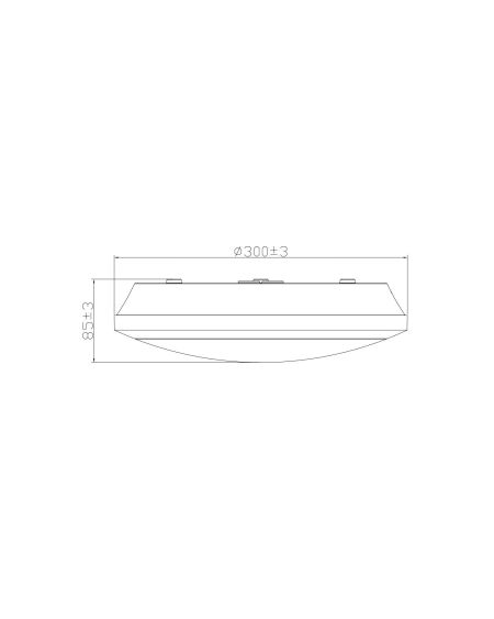 Plafonnier Extérieur LED Circulaire CCT 12,5-18,5W avec Détecteur de Mouvement Radar et Éclairage de Secours Ø300 mm