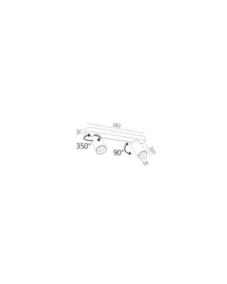 Plafonnier Orientable Emir 2 Spots