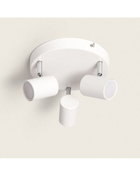 Plafonnier Orientable Métal 3 Spots Wuedy Rond