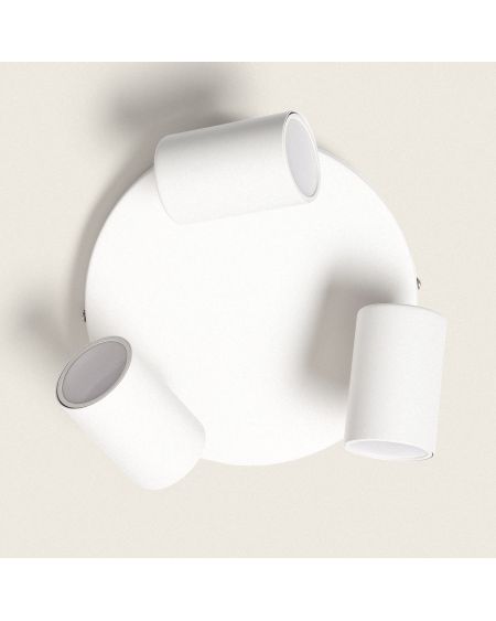 Plafonnier Orientable Métal 3 Spots Wuedy Rond