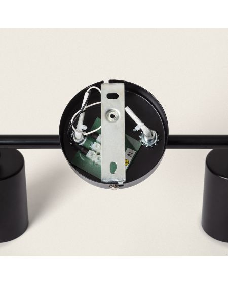 Plafonnier Orientable Métal 2 Spots Albus Black pour Ampoule GU10