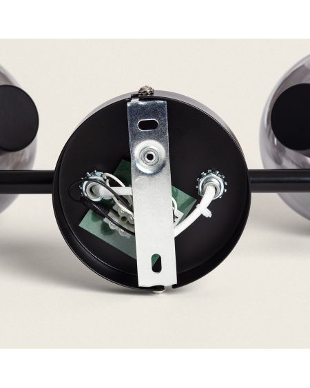 Plafonnier Orientable Métal et Verre 2 Spots Romsy