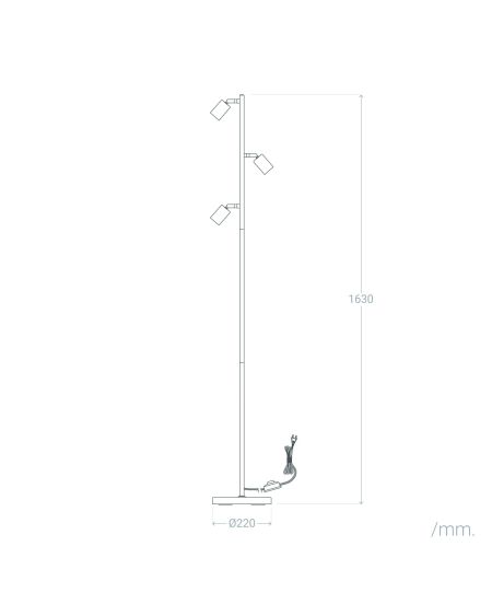 Lampadaire Métal Aratz 3 Spots