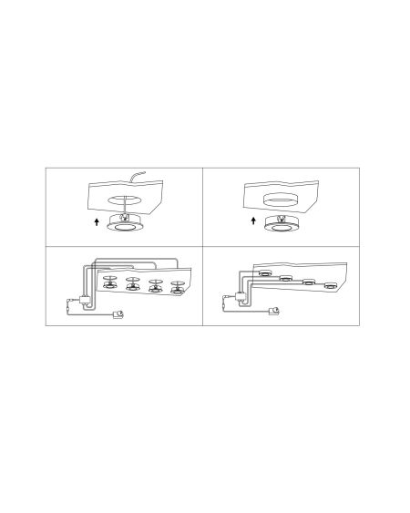 Plafonnier LED Bas de Meuble 3W 12V DC Rond Ø70 mm Coupe Ø57 mm